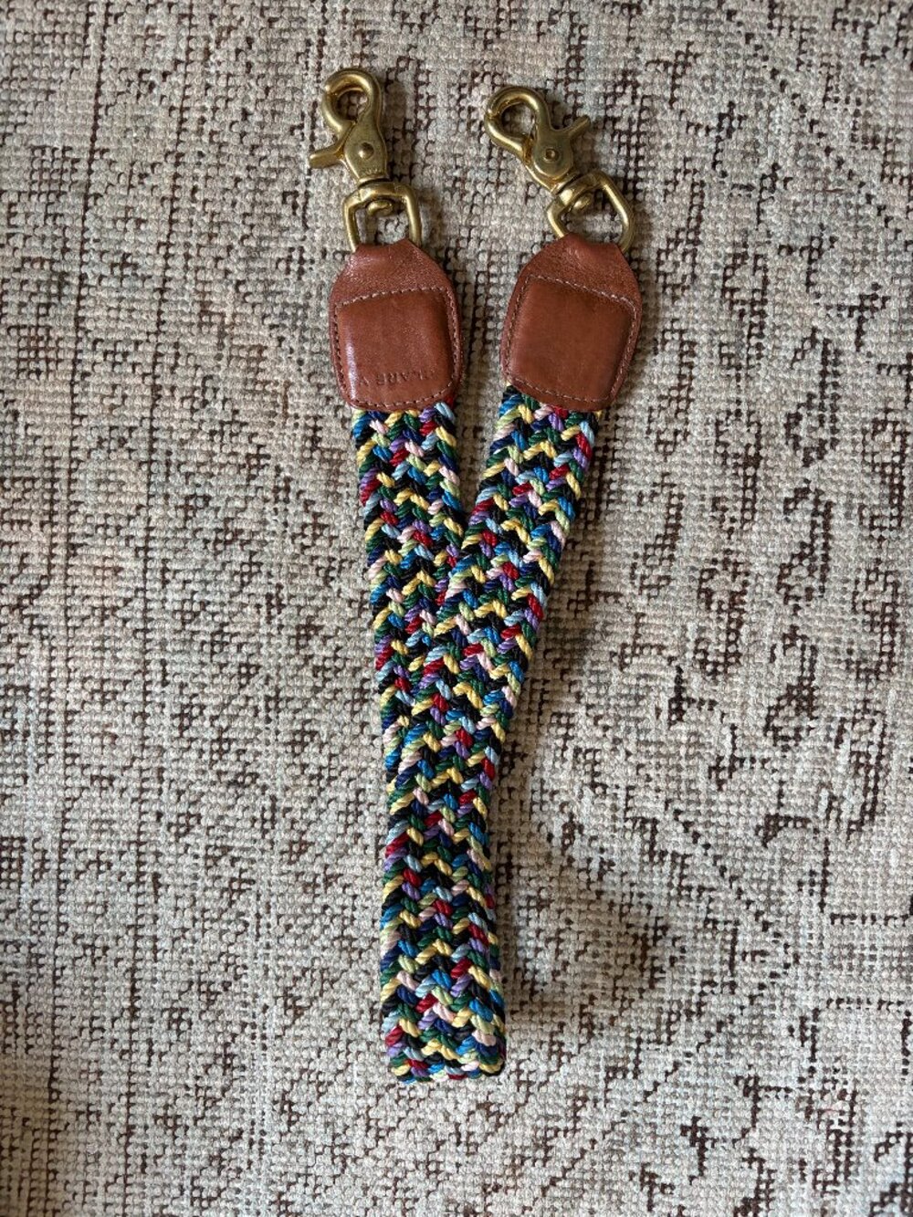 Clare V. Multi Color Webbed Crossbody Strap